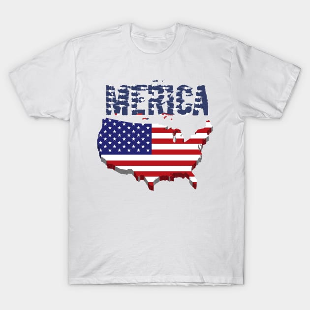 4 of July usa flags  independence day America T-Shirt by FouadBelbachir46